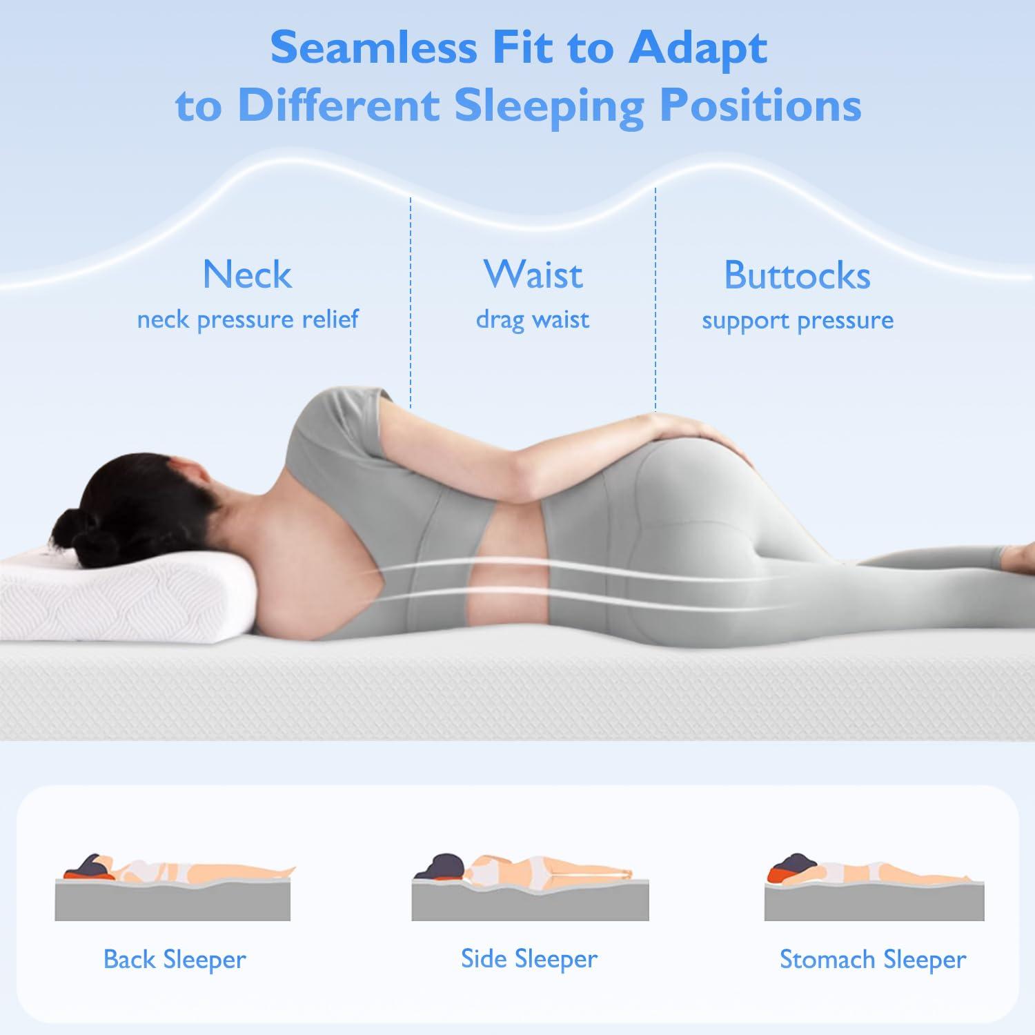 HWGEBY HWGEBY 5 Inch California King Mattress in a Box,Gel Memory Foam Mattress with High Density Density Base Support Foam,Medium Firm Mattress for Sleep and Pressure Relief,CertiPUR-US Certified