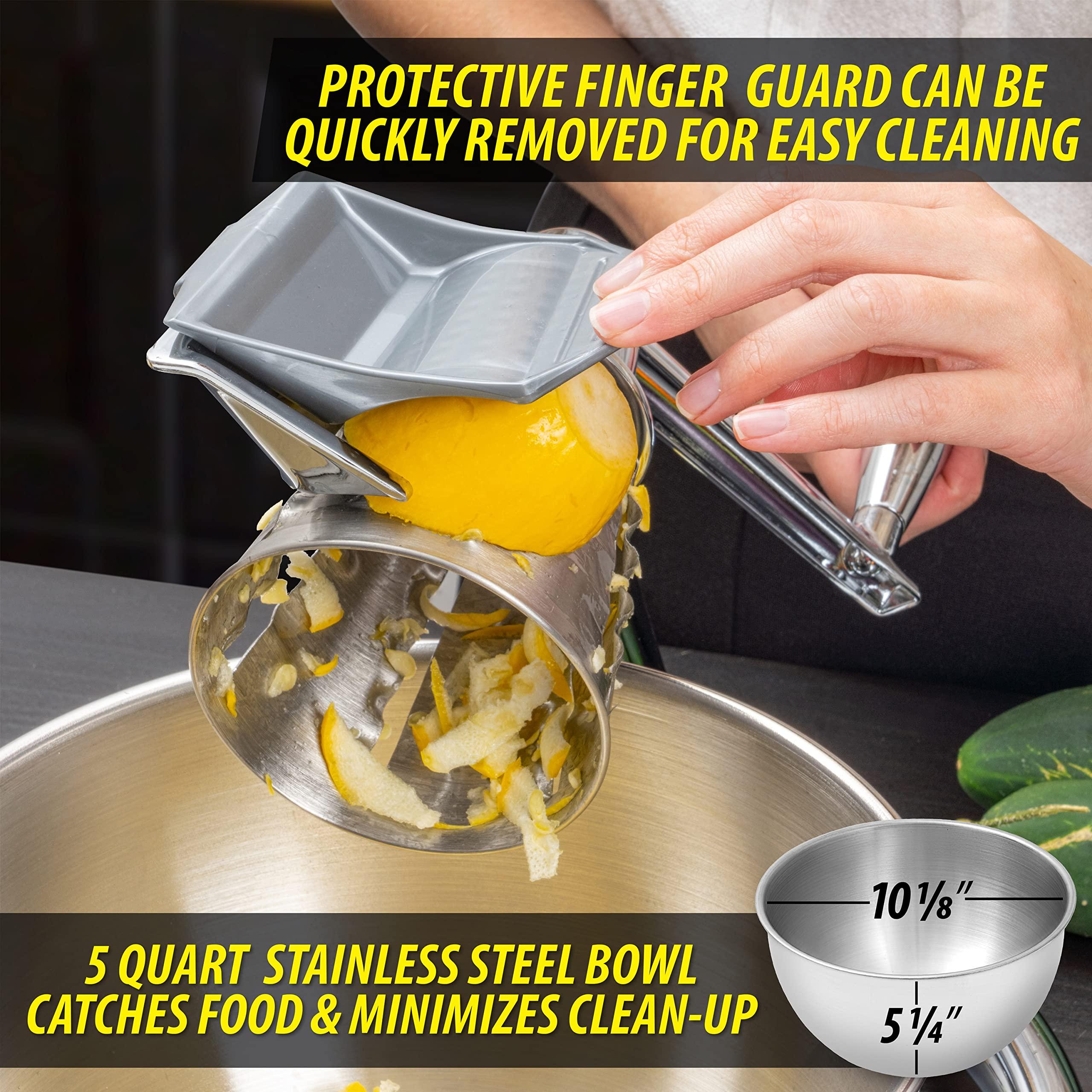 Maxam Maxam Vegetable Chopper, Dynamic Food Processor with Stainless-Steel Shredders With 5 Quart Mixing Bowl