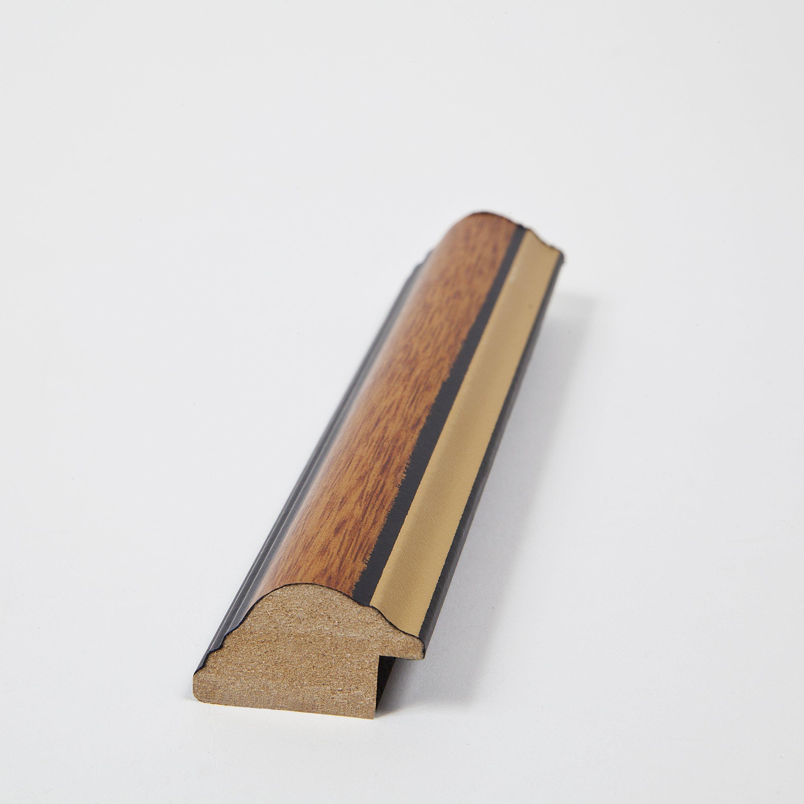 ArtToFrames ArtToFrames 28x40 Inch Brown Picture Frame, This 1.25 Inch Custom MDF Poster Frame is Honey with Gold, Great for Your Art or Photos - Comes with Economy Acrylic