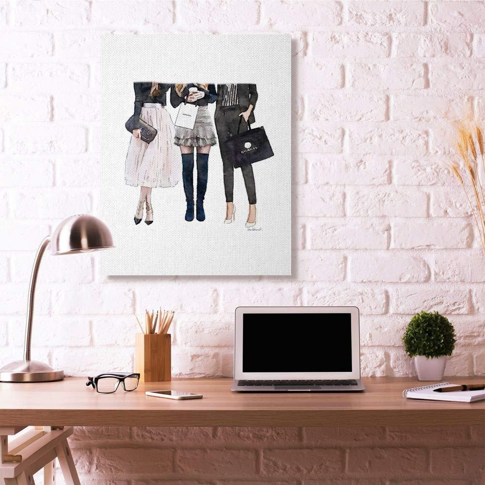 Stupell Industries Stupell Industries Fashion Models Glam Brands Watercolor, Designed by Amanda Greenwood Wall Art, 36 x 1.5 x 48, Canvas