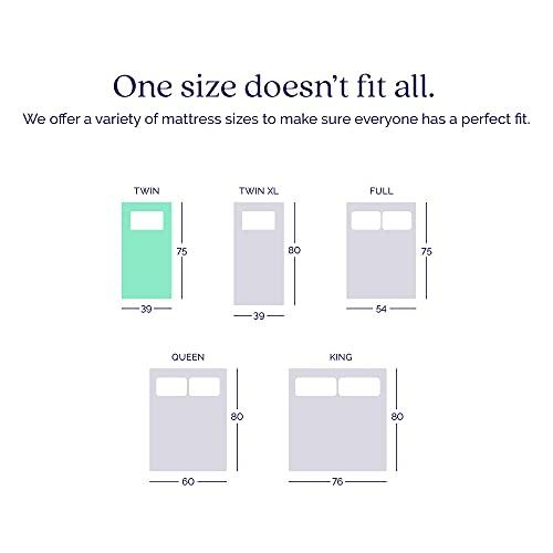 Signature Sleep Signature Sleep,Polyester Tranquility 6 Inch 2-Sided Flippable Bonnell Spring Coil Mattress, Twin Size,Medium GreenGuard Gold Certified,White