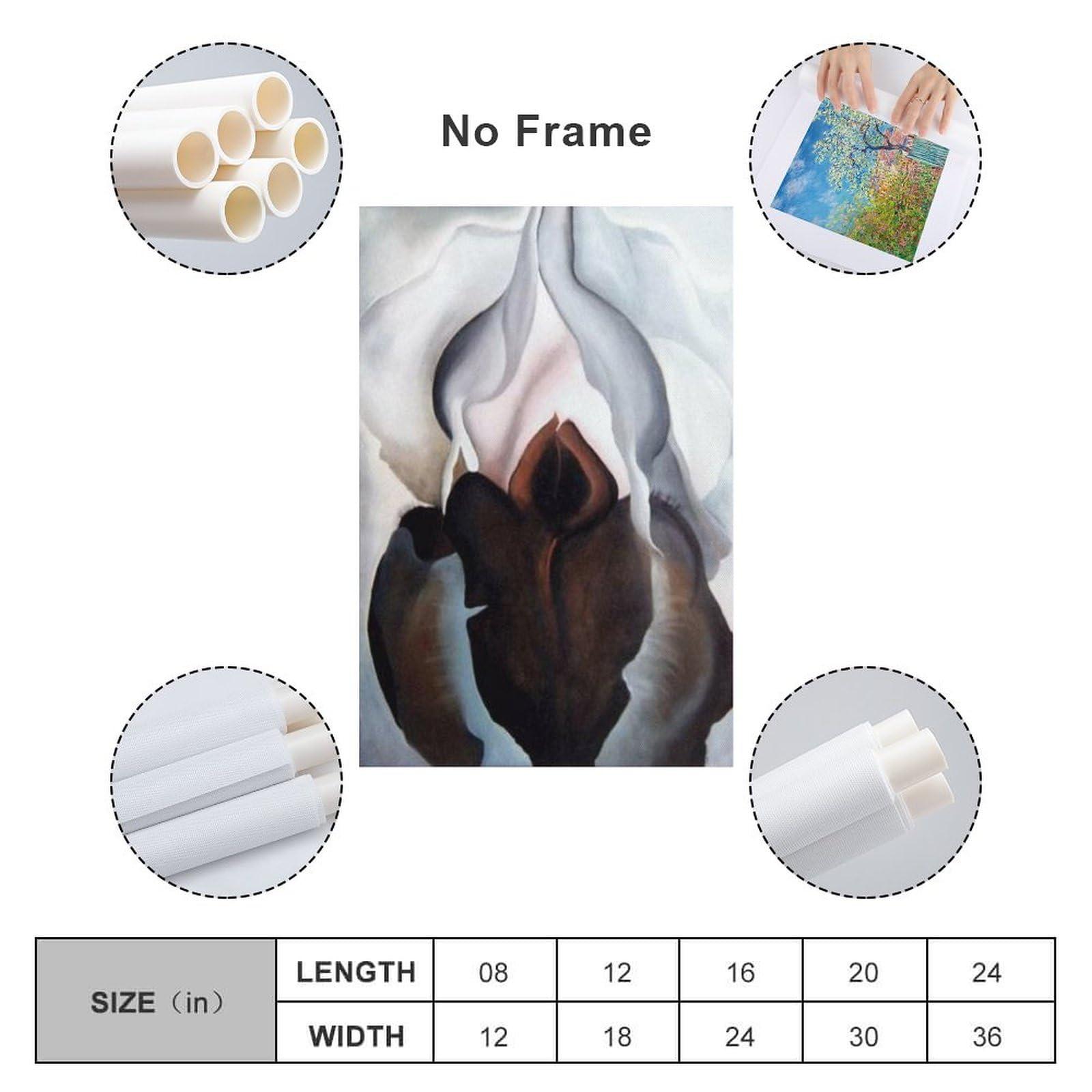 HomeLoft Basics Georgia O'Keeffe Black Iris III Room Aesthetic Poster Print Art Wall Painting Canvas Posters Gifts Modern Bedroom Decor 12x18inch(30x45cm)