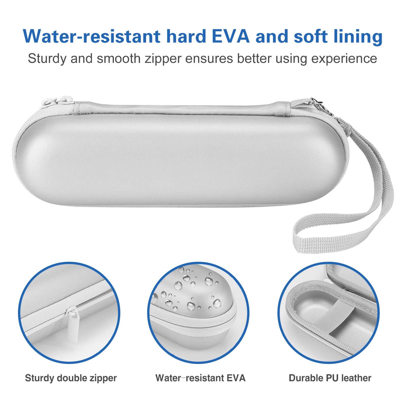 ProCase ProCase Travel Case for Oral-B/Oral-B Pro Smartseries/IO Serie Sonicare Protective Clean Electric Toothbrush, Hard EVA Case Cover Storage Bag Holder with Mesh Pocket for Accessories -Silver