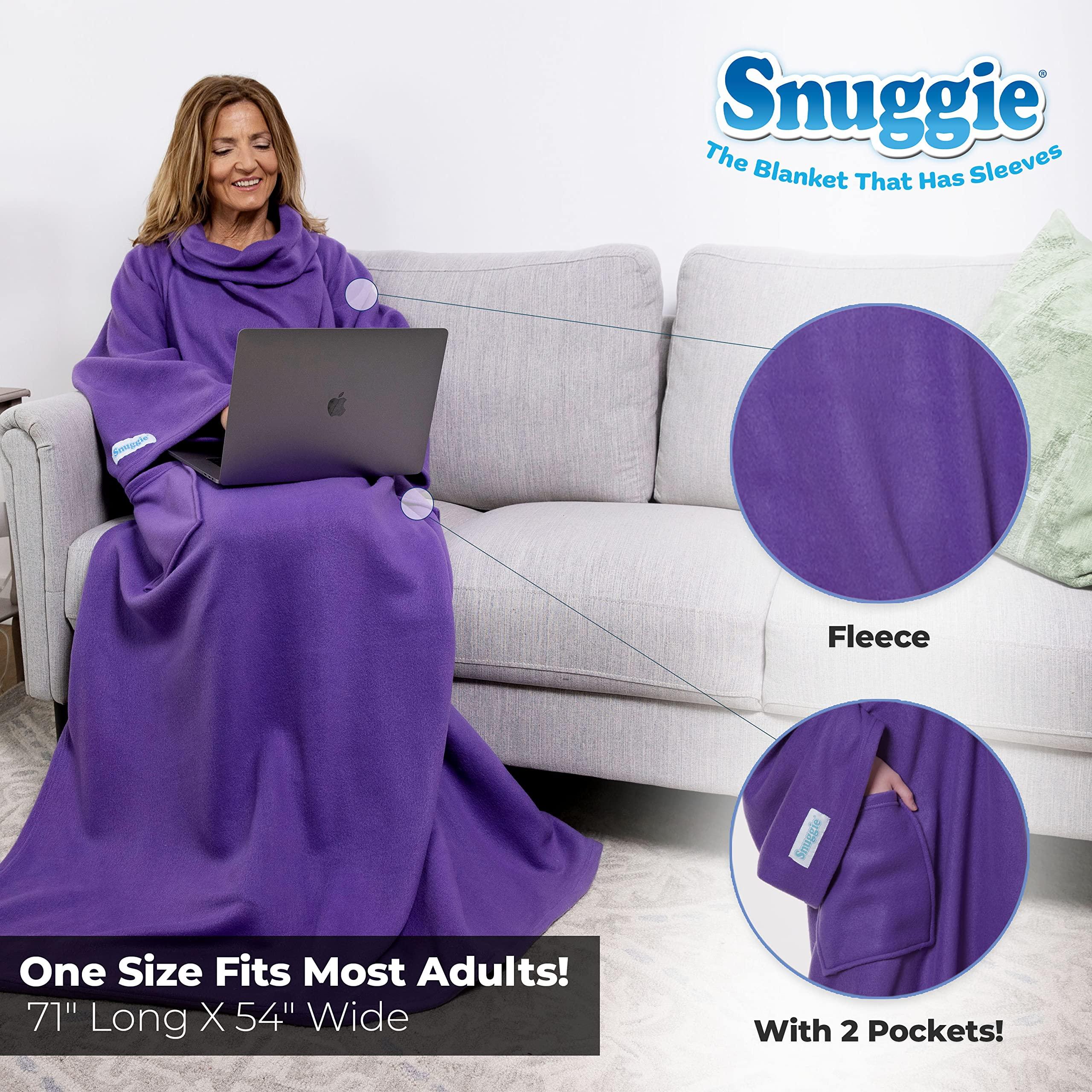 Snuggie Snuggie The Original Wearable Blanket with Sleeves & Pockets for Adults| Functional Warm Cozy Super Soft Fleece| As Seen on TV Purple