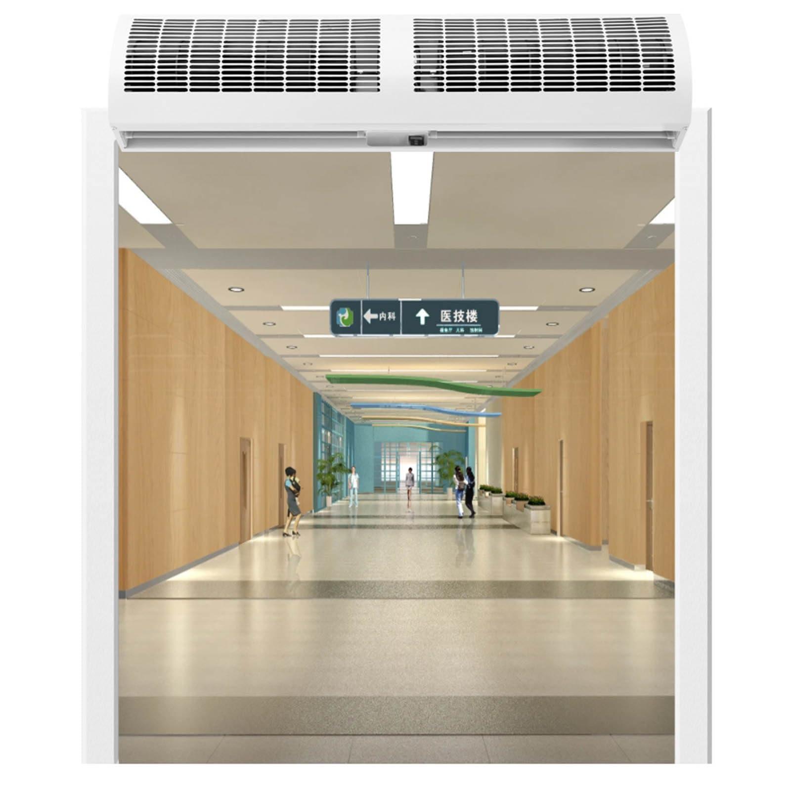 PALE PALE Commercial Wall-mounted Air Curtain, Two-speed, Button + Remote Control, Home Energy-saving Air Curtain, Low Noise, White (Small : 150cm)