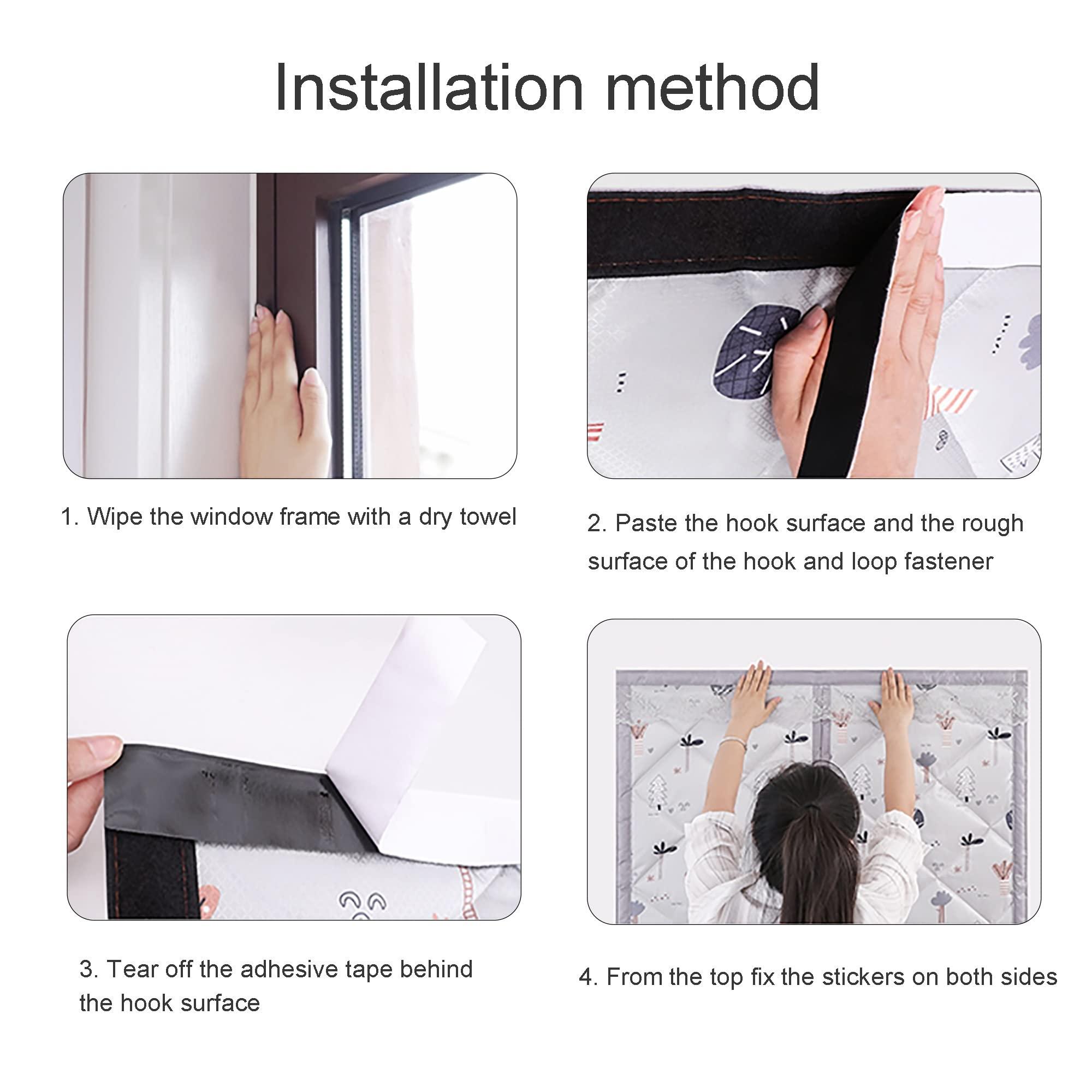 SOLDAX Thermal Insulated Curtain, Blackout Curtains,Privacy Screen,Curtain for Window,Waterproof,Warmth Retention Curtain,Windproof,for Air Conditioner Room,Heater Room, Living Room,Custom Size
