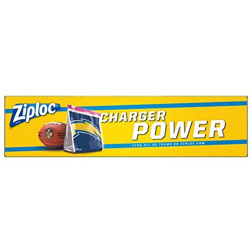 Ziploc Ziploc Slider Storage Gallon Bag, Great for Grab-and-go Snacking, Tailgating or homegating, 20 Count- NFL LA Chargers