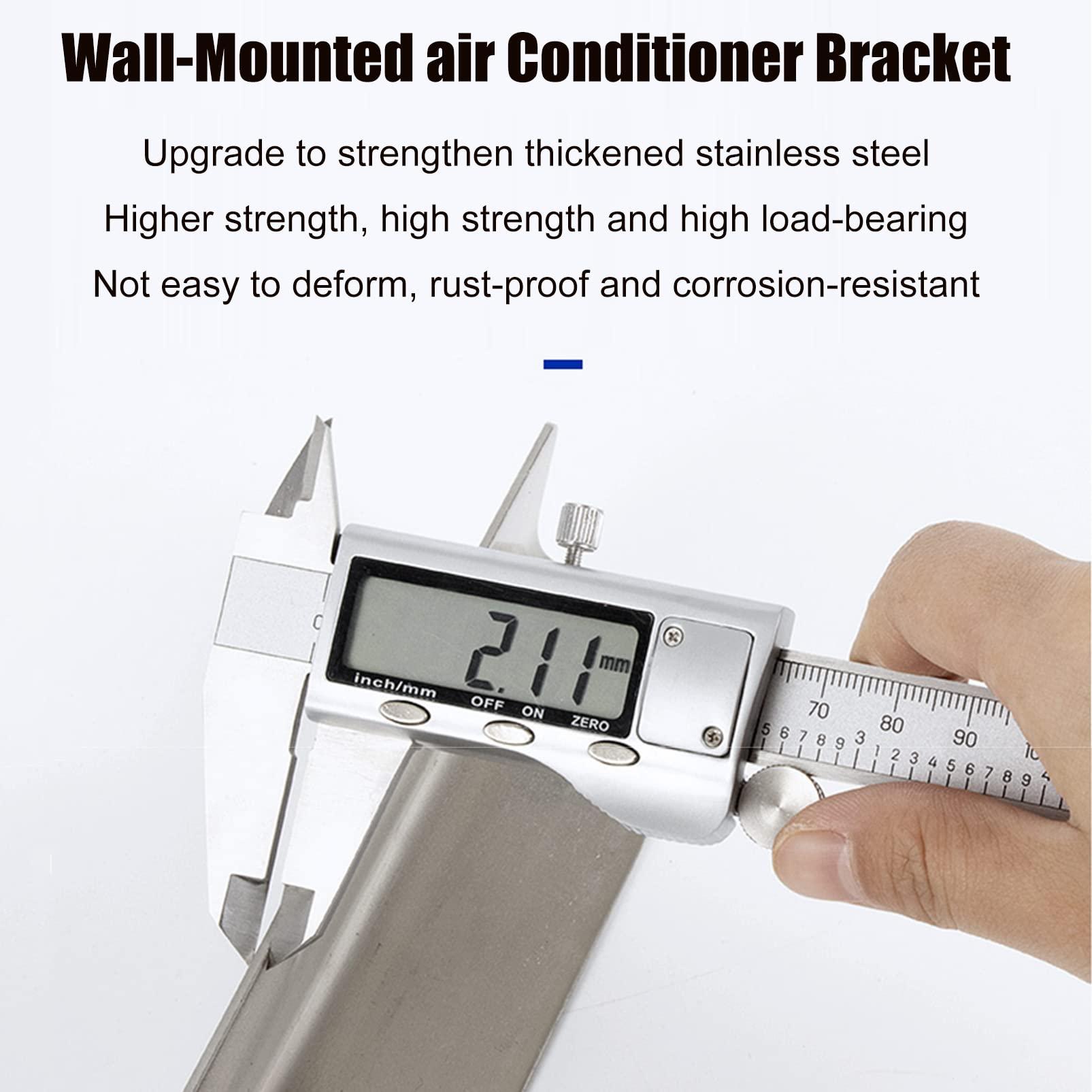 Fadiadem Fadiadem Heavy Duty Stainless Steel Brackets Mini Split Stand, Outdoor Wall Mounting Bracket for Condenser Ductless Air Conditioner Heat Pump & HVAC Systems, Air Conditioner Shelf Can Support 500 lbs