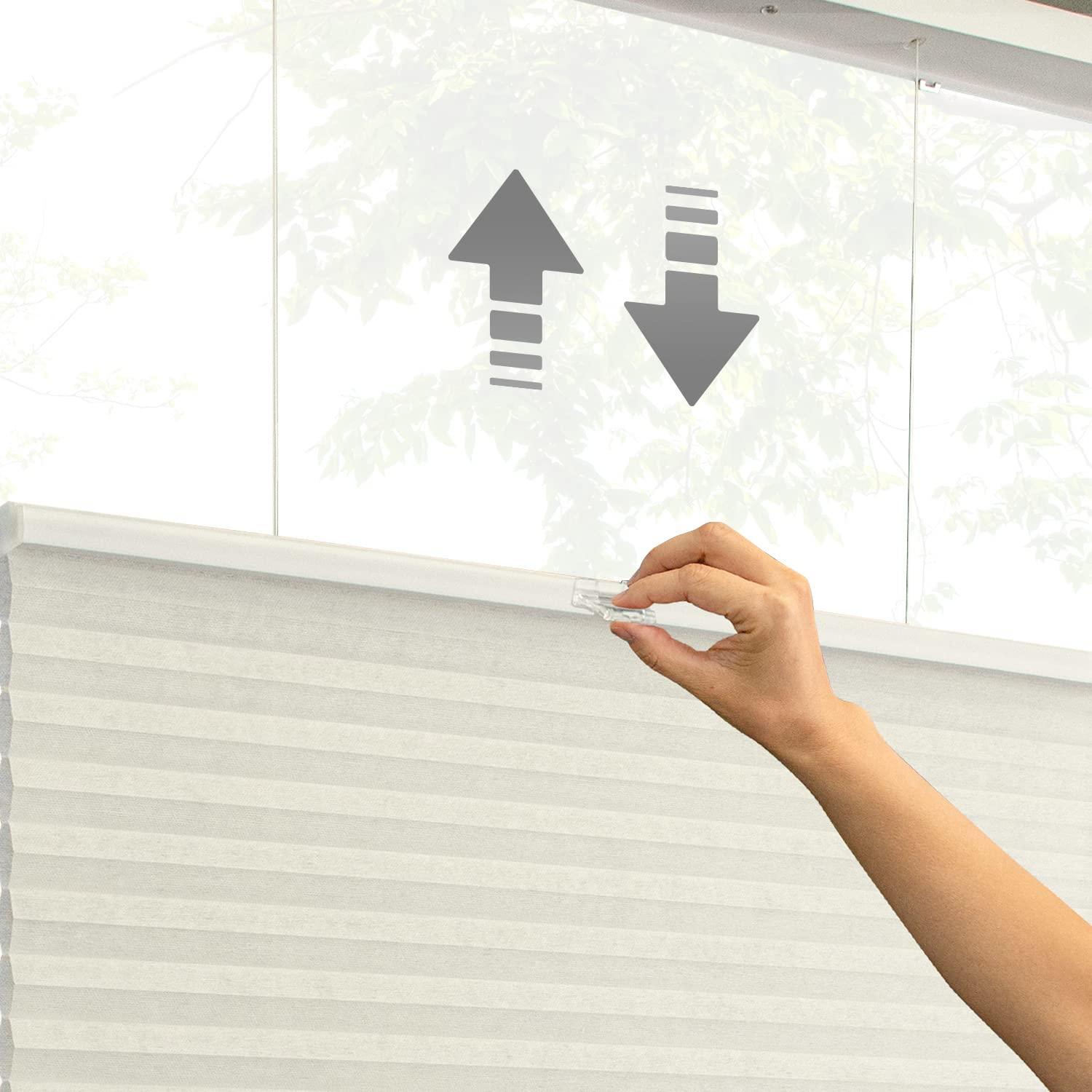 CHICOLOGY CHICOLOGY Cellular Shades, Top Down Bottom Up Shades, Custom Blinds for Windows, Window Shades for Home, Door Blinds, Window Coverings, Cellular Blinds, Buttercream (Light Filtering), 28.5" W x 64" H