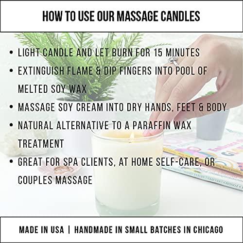 Mojo Spa Mojo Spa Light a Fire Under My @$$ Soy Massage Candle | Melts Into a Luxurious Body Cream | 8oz Glass Jar