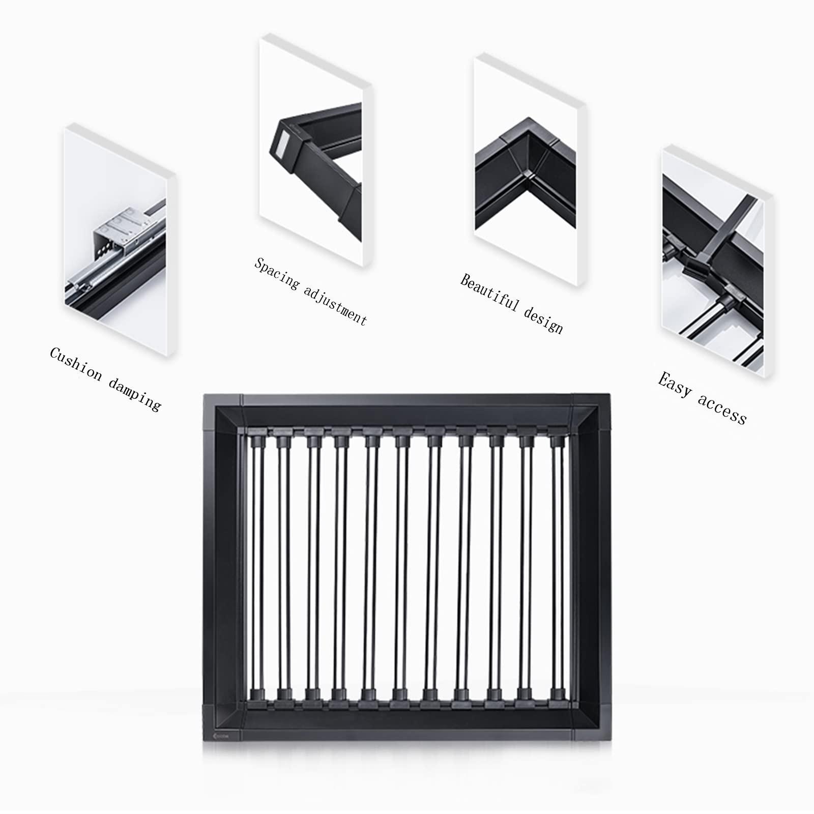 Storage Storage Built-in Trouser Rack, Space-Saving Wardrobe Hanger, Multifunctional Trouser Rack, Non-Slip (Size : B)