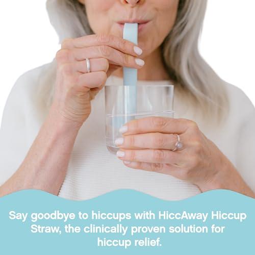 HICCAWAY HiccAway Hiccup Straw - Stops Hiccups Naturally & Fast - As Seen On Shark Tank - Clinically Proven Relief for All Ages, Children & Adults - Safe, Lightweight, & Reusable (HiccAway VERI PERI) 1 Pack