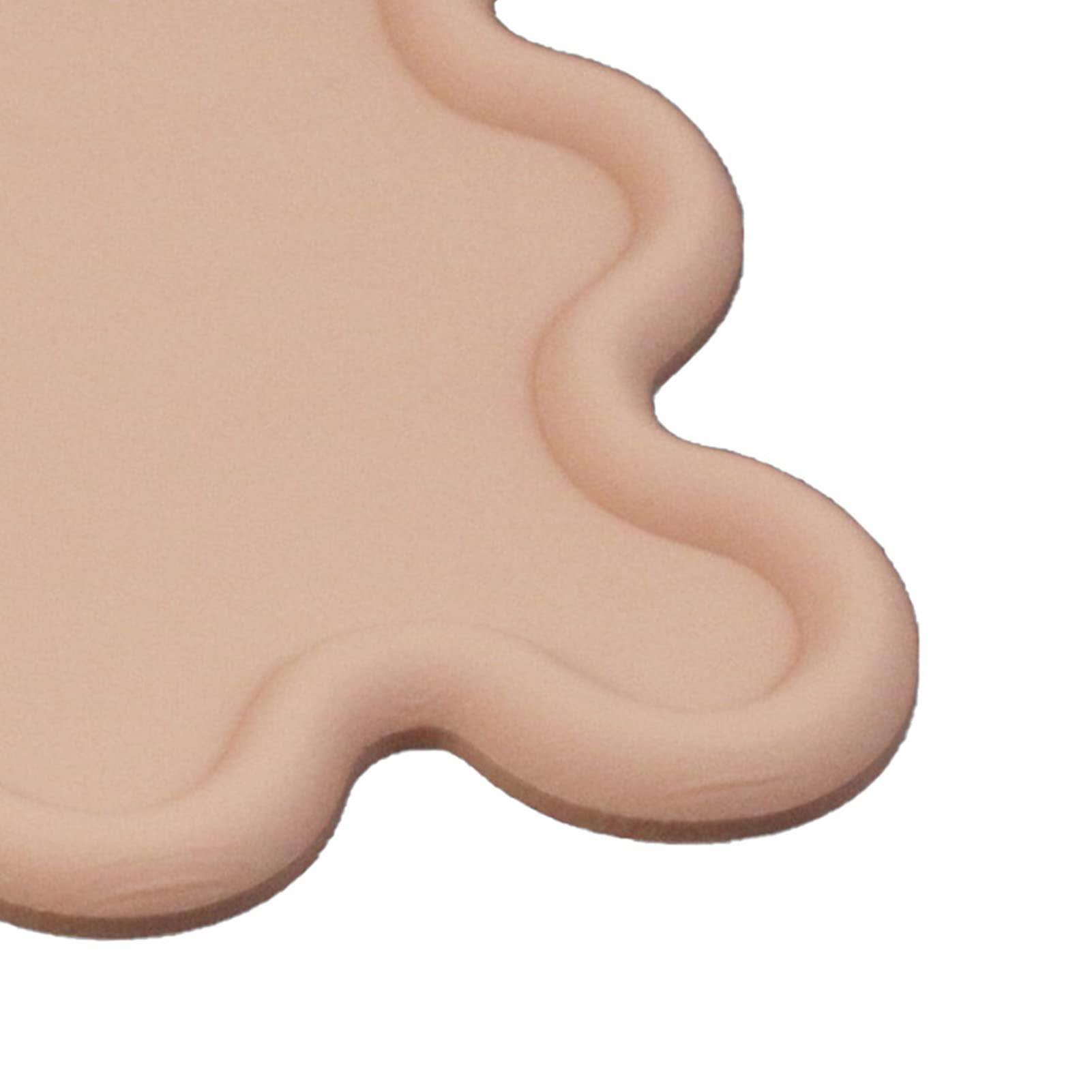 NDNCZDHC PVC Soft Rubber Coaster, Irregular Shape Heat Insulation Soft Coaster, Waterproof Cup Mat for Coffee Table, Kitchen, Office (Coffee)