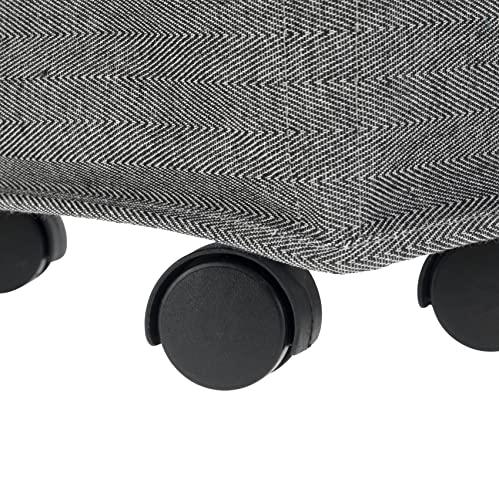 WENKO WENKO Slim Laundry Basket with Wheels, Thin Laundry Hamper, Rolling Laundry Bin with Lid, Space Saving Narrow Laundry Hamper for dirty Clothes Storage, 23.6 x 15.8 x 7.3 in, Gray