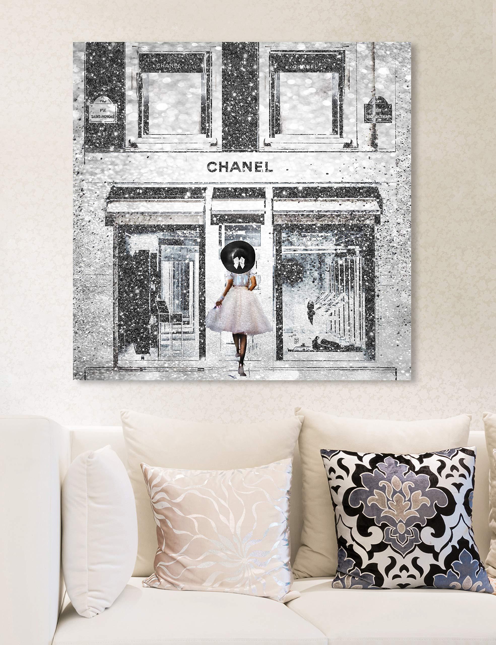 The Oliver Gal Artist Co. Fashion and Glam Wall Art Canvas Prints 'Queen of the Store Caramel'