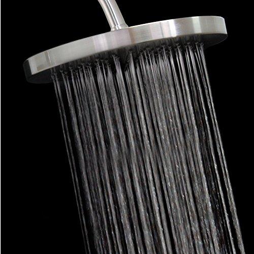 MODONA MODONA 10” Rain Shower Head and “S” Long Shower Arm with Flange – Satin Nickel - 5 Year Warrantee