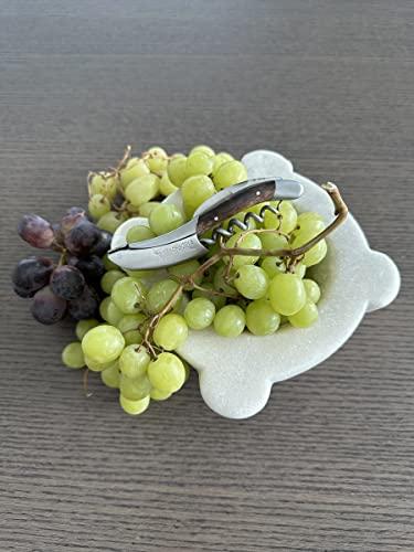 LAGUIOLE EN AUBRAC L Laguiole En Aubrac Sommelier Waiter\'s Corkscrew, Grapevine Wood Handle, Wine Opener With Foil Cutter & Bottle Opener, Stainless Steel Brushed Bolsters