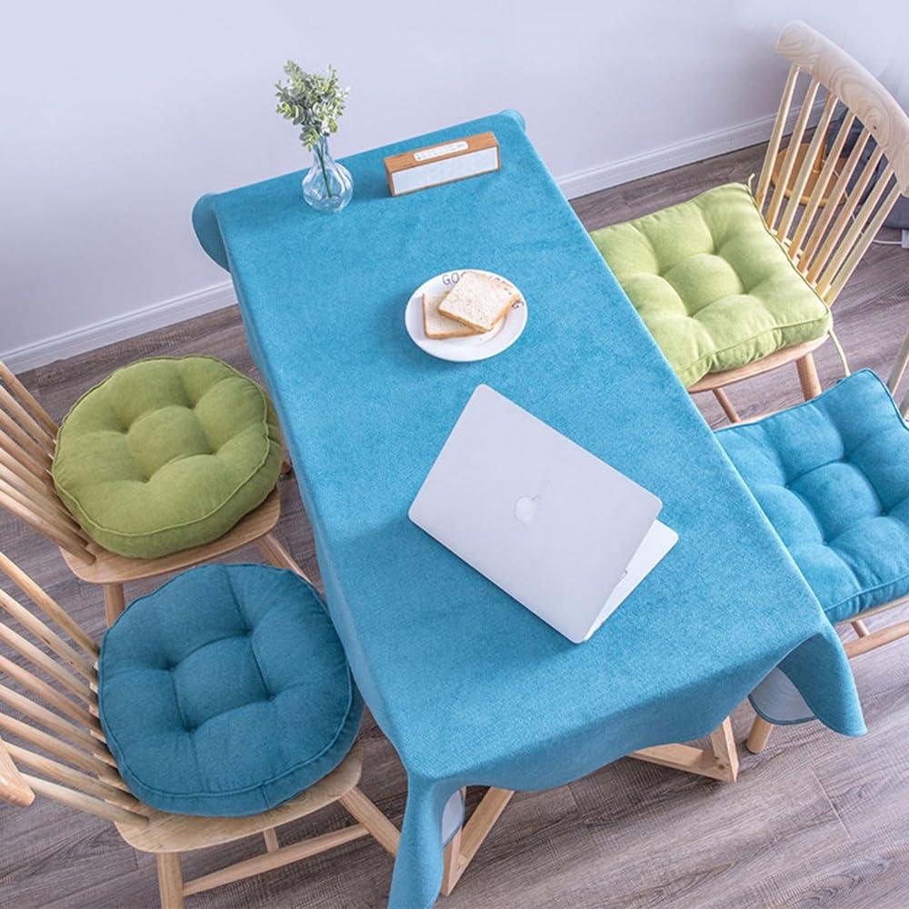 FouncY Round Seat Cushion Non Slip Thicken Chair Pads, Solid Color Soft Chair Pads Comfy, for Kitchen Dining Office Chair (Color : Navy Blue, Size : 19.6in)