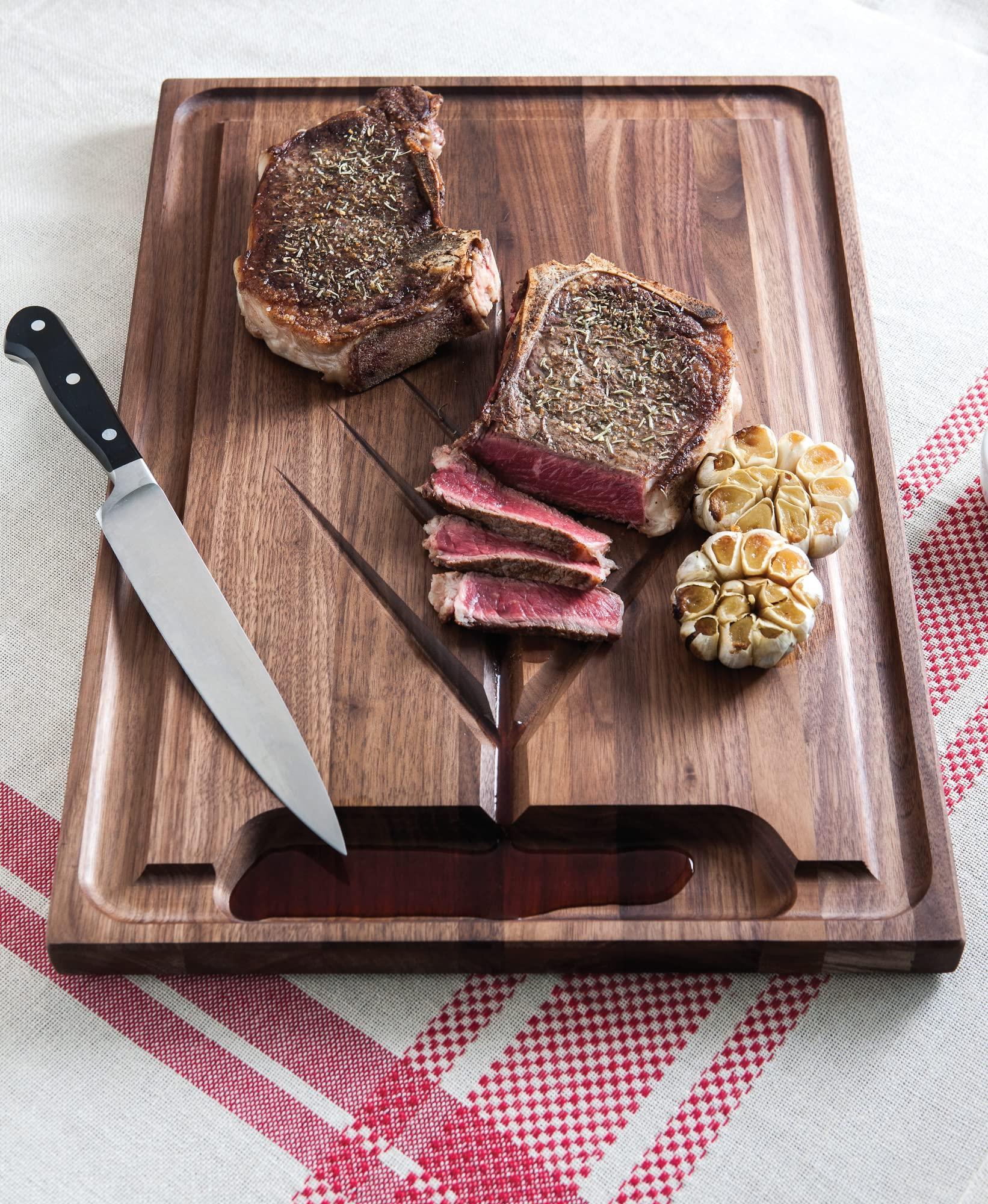 J.K. Adams JK Adams Walnut Carving Board with Juice Grooves - 20x14- Butcher Block Cutting Board - Cutting Boards Wood - Thick Cutting Board - Hardwood Cutting Board - Great for Holiday Dinners