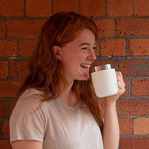 DRINKPOD DrinkPod Stainless Steel Vacuum Insulated Leak-Proof Drinkpod Capsule Flask 6 Hours Hot 24 Hours Cold, Satin, 0.28 Litre