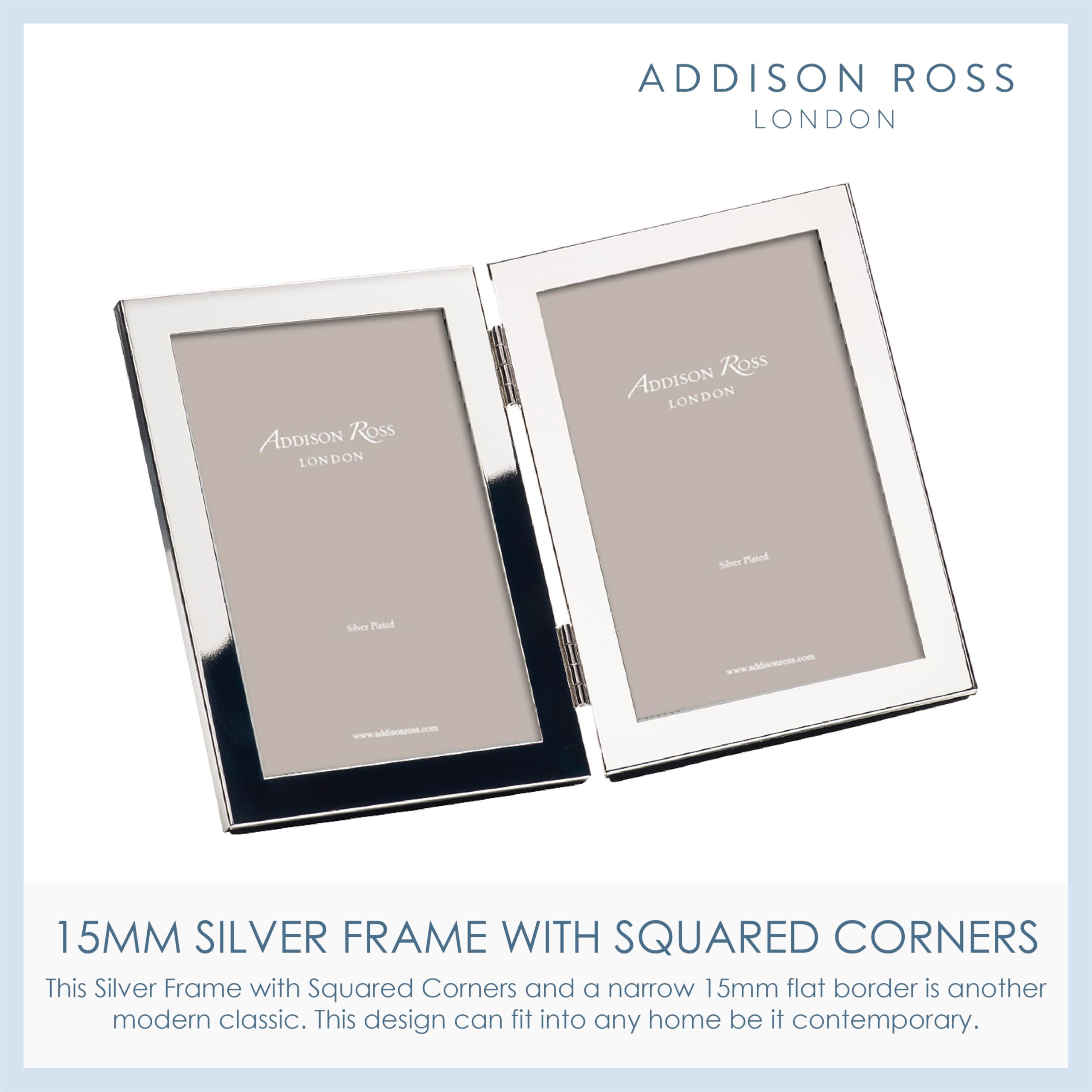 Addison Ross Addison Ross, Double Photo Frame, 5x7, Silver Plate, 5 x 7 Inches
