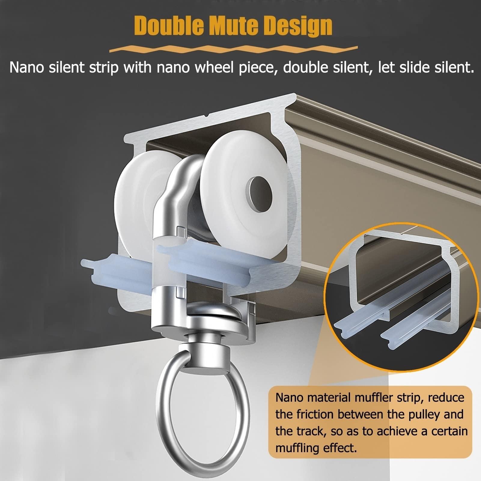 LZMZMQ Heavy Duty Straight Rail Curtain Track, Home/Office Room Divider Curtain Rod - Aluminum Alloy, 3/6/9/13/16/26/32/49 ft Long, Wall/Ceiling Mount, Coffee Color