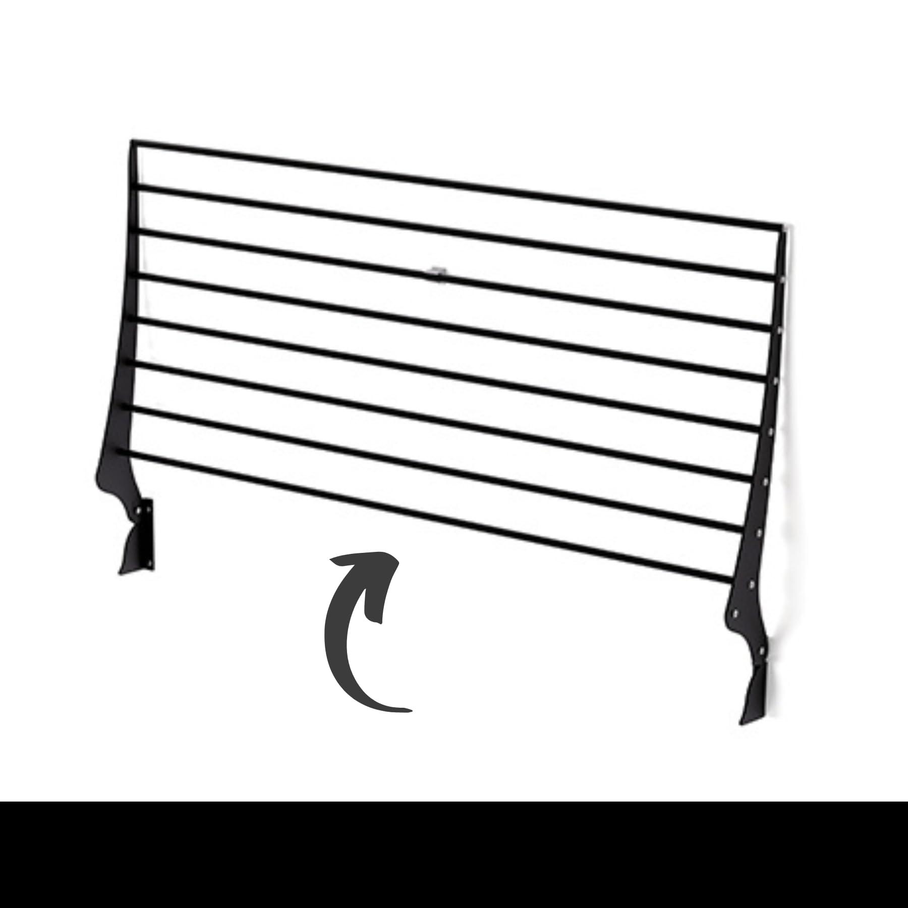 foxydry foxydry Fold Wall Mounted Clothes Drying Rack, Black Folding Laundry Airer for Indoor or Outdoor Use Aluminium and Steel 31.5x20x21 in (31.5 in / 80 cm)