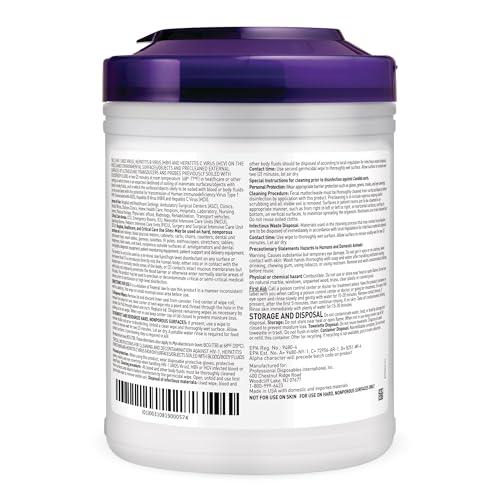 PDI Professional Disposables Surface Disinfectant Super Sani-Cloth Wipes, 160Count