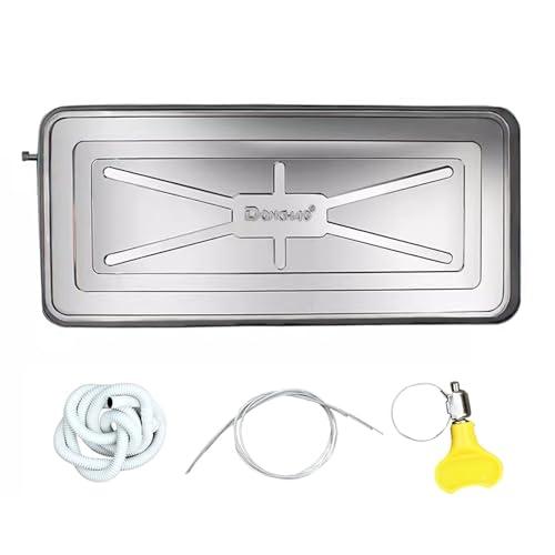 WYHBXD Air Conditioner Condensate Drain Pan, Outdoor Stainless Steel Universal Ac Drip Cushion Water Collecting Drainage Pan, for Window Ac and Mini Split Units (Color : 3P 92x44cm/36x17in)