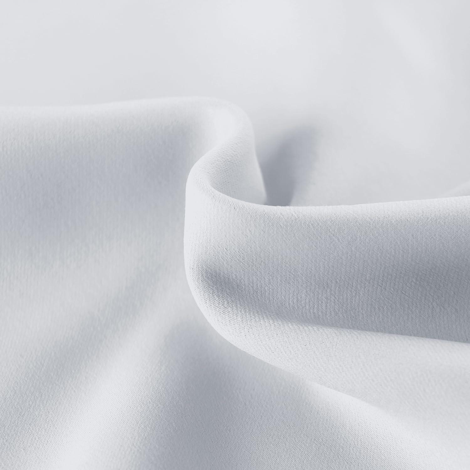 DWCN DWCN French Door Curtains Rod Pocket Thermal Blackout Curtain for Doors with Glass Window, Kitchen and Patio Doors for Privacy, 12 X 72 Inches Long, 1 Curtain Panel with Tieback, Greyish White