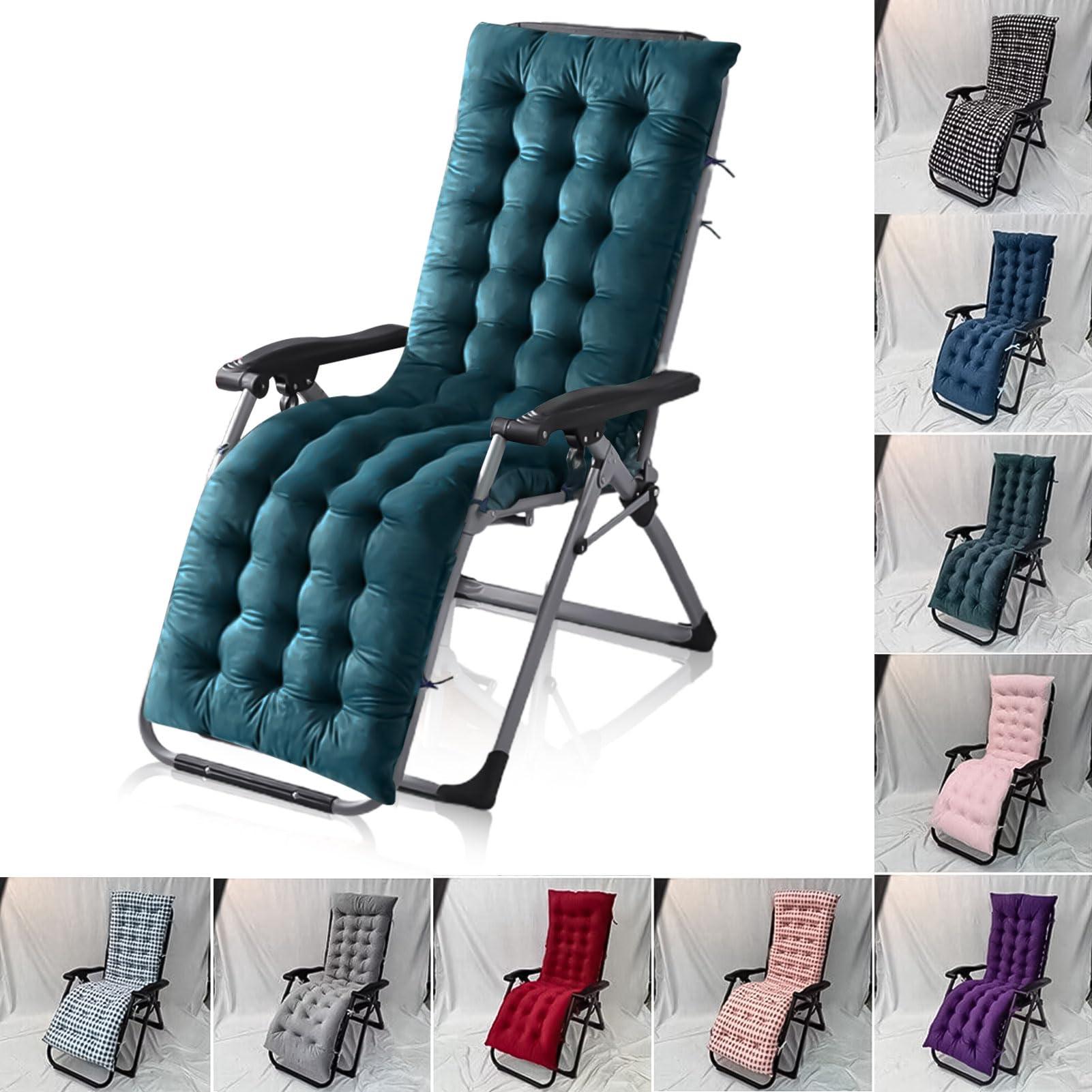 JNTKE JNTKE Rocking Lounge Chair Cushion Patio Chair Cushion, 51 Inch Thicker Padded Chaise Lounger Swing Bench Cushion for Outdoor Indoor Home Office Dark Green