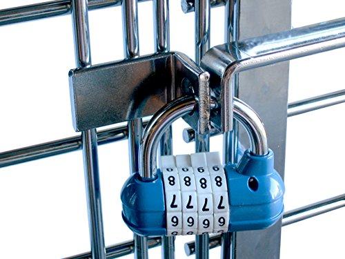 Omega Omega Wire Security Cart Grade NSF Listed Metal Wire Mesh Storage Warehouse Grocery Store Restaurant Chrome Security Cage with 4 Interior Shelves 24" Deep x 48" Wide x 69" High, 1200 LBs Capacity