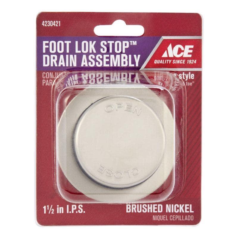 ACE Ace Plumb Taichung Ace826-20bn "ace" Foot Lok Stop For Bath Drain