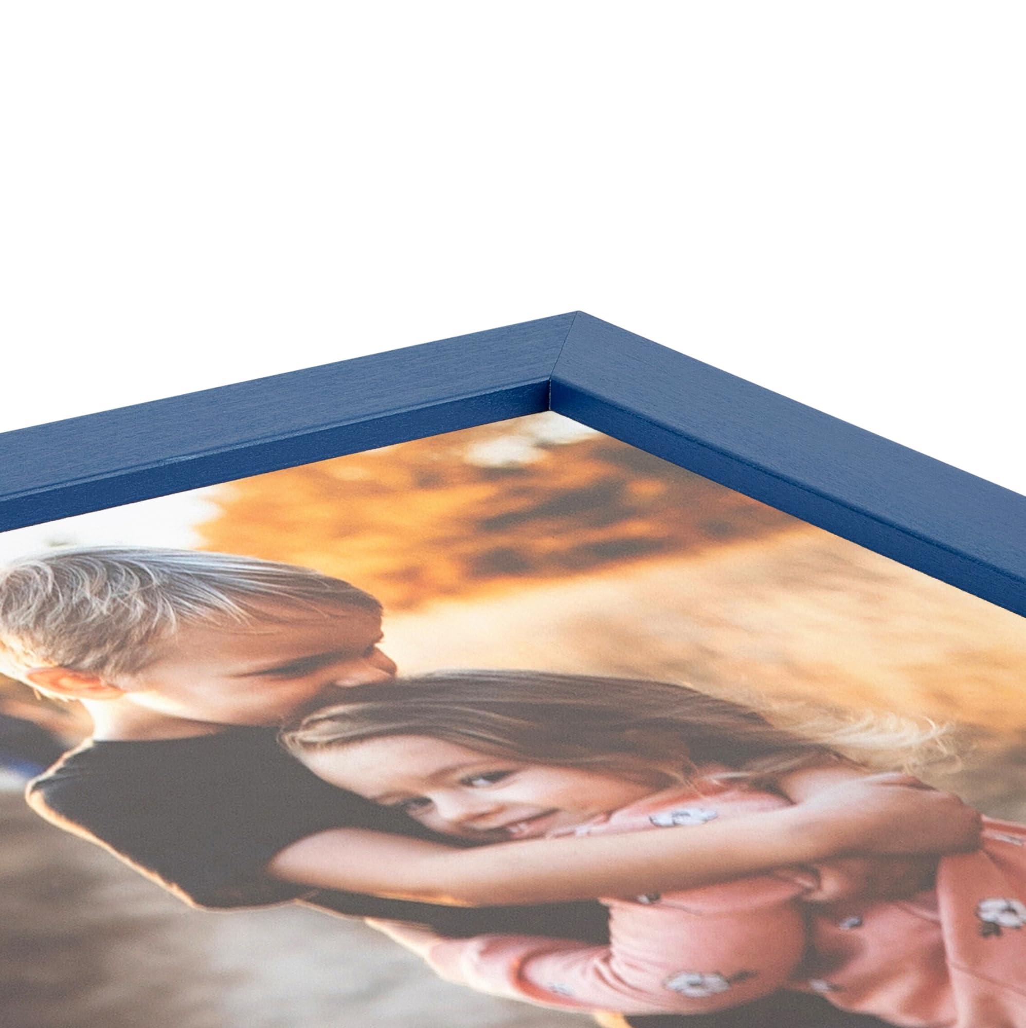 ArtToFrames ArtToFrames 26x38 Inch Blue Picture Frame, This 1.38 Inch Custom Wood Poster Frame is Blue, Great for Your Art or Photos - Comes with Economy Acrylic