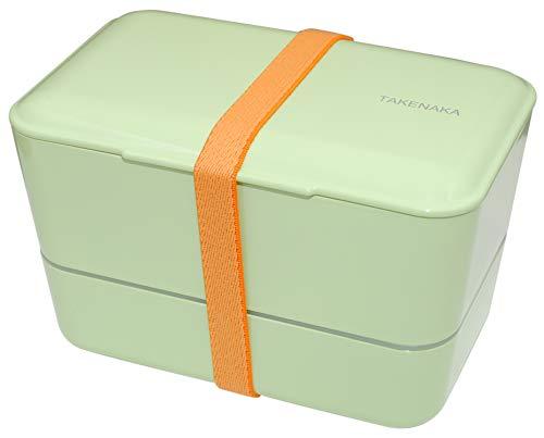 TAKENAKA TAKENAKA Bento Bite Dual from, Eco-Friendly and Sustainable Japanese Style Bento Lunch Box (Pistachio Green)