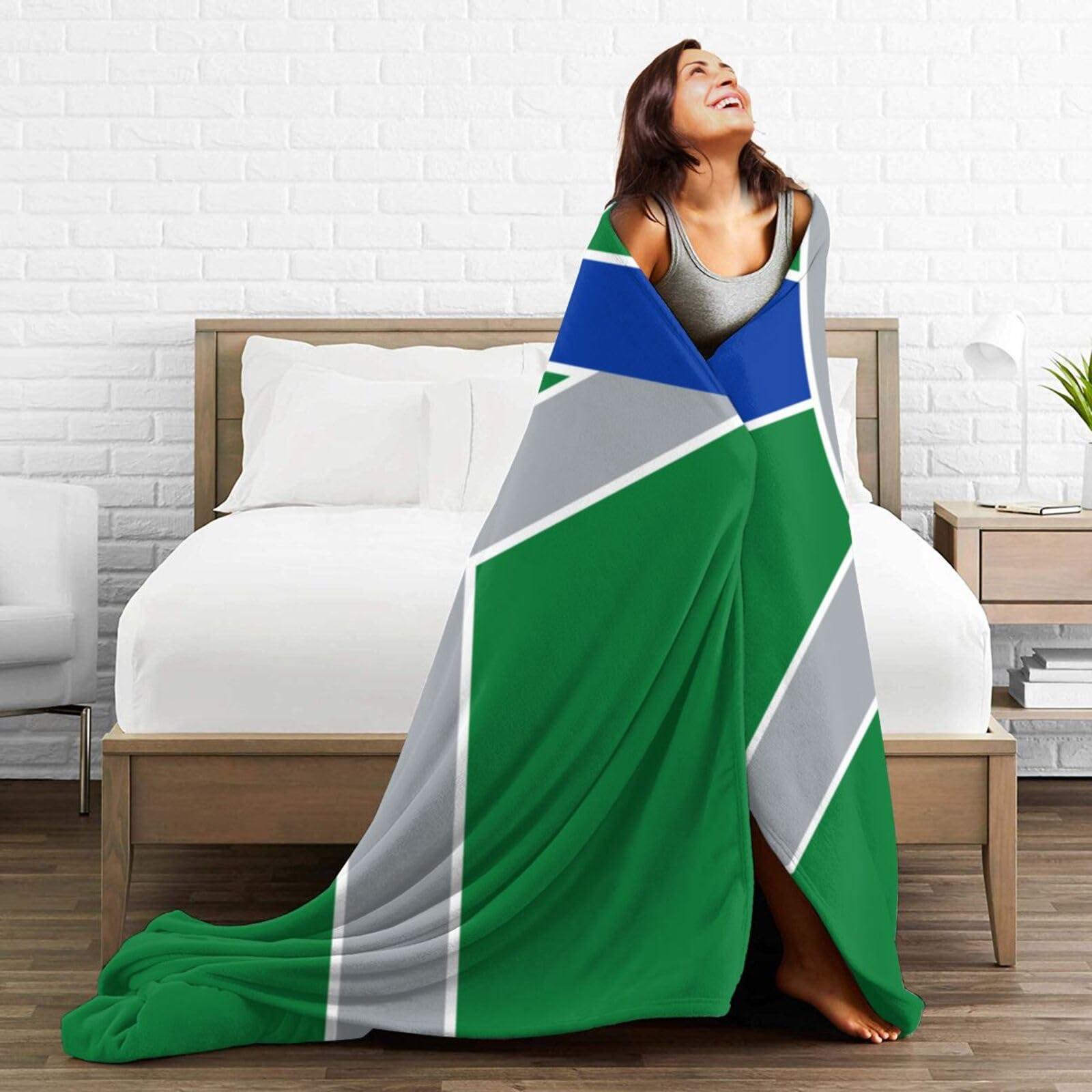 SIYTUAU Flag of Albany, Oregon Throw Blanket for Couch 40\"x30\" Cozy Soft Sofa Chair Bed Throw Blankets Flannel Blanket