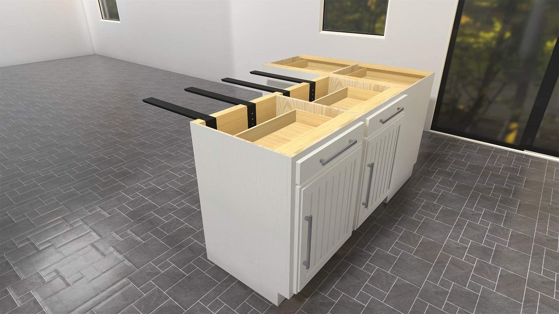 The Original Granite Bracket Solid Heavy Duty Steel Countertop Support Bracket, 1 Count, 10 inch, Angle L-Brackets for Shelves, DIY Projects, Made with American Steel, Hardware Included by Original Granite Bracket