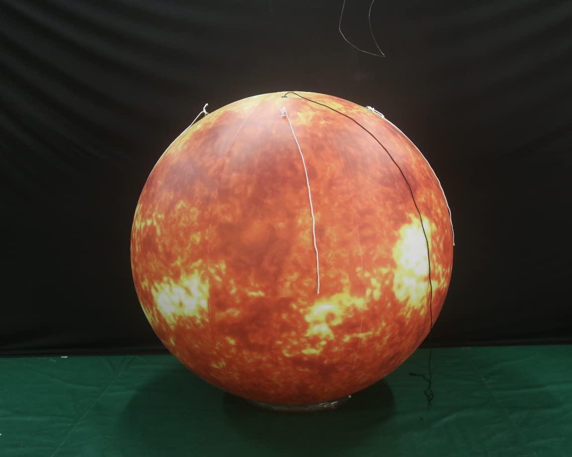 Vinfgoes 40'' Inflatable Sun, LED Planet Balloon for Educational Institution/Planetarium/Store/Club Decoration