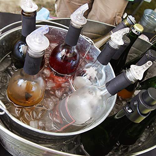 Tiger Chef Tiger Chef 12-Pack Plastic Measured Liquor Pourer without Collar, 1 Ounce Red, Precision Wine Bottle Pour Spout with Pourer Dust Covers