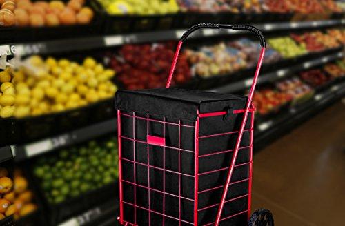 Handy Laundry Handy Laundry Shopping Cart Liner, 18\" X 15\" X 24\", Square Bottom, Fits Standard Shopping Cart, Cover and Adjustable Straps for Easy Secure Attachment, Made from Waterproof Material, Black