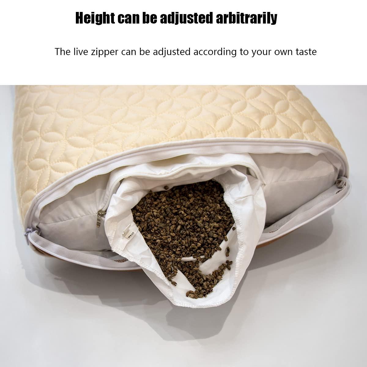 liuc1994 Bed Pillows & positioners Buckwheat Husk Pillow, Ergonomic Pillow, Neck Pillows for Pain Relief Sleeping, Neck Buckwheat Skin Comfortable Sleep Help Comfortable