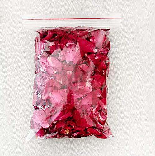 Bamboopack 100 Grams Dried Natural Real Red Rose Petals Real Flower Rose Petals for Bath Aromatherapy Wedding Party Decoration Crafts Accessories