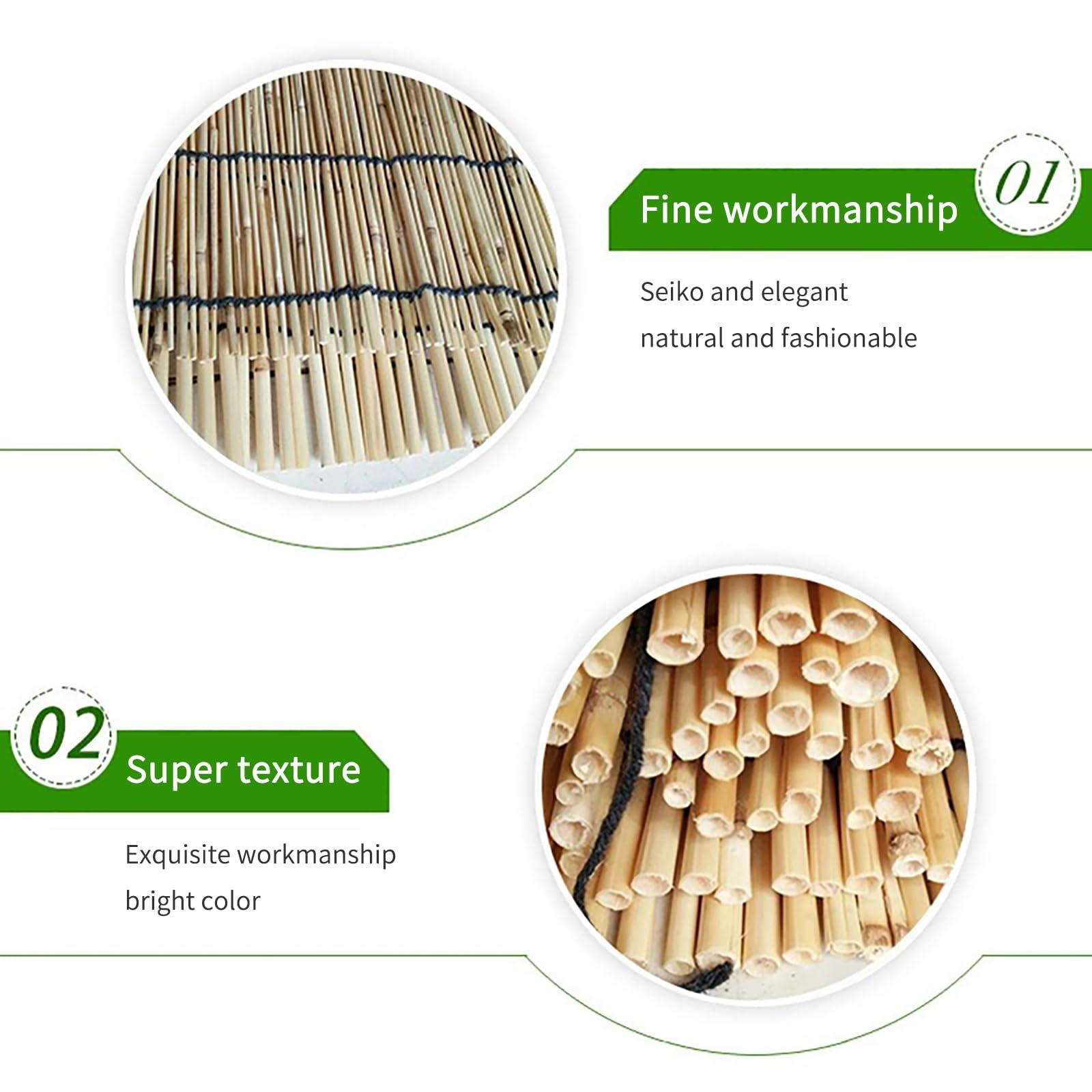 GVCSTXP Bamboo Blinds, Bamboo Shades, Roman Roller Blinds, Outdoor Blinds, Sunshade Natural Reed Curtains, with Lift, Sun Protection, Breathable, Easy to Install