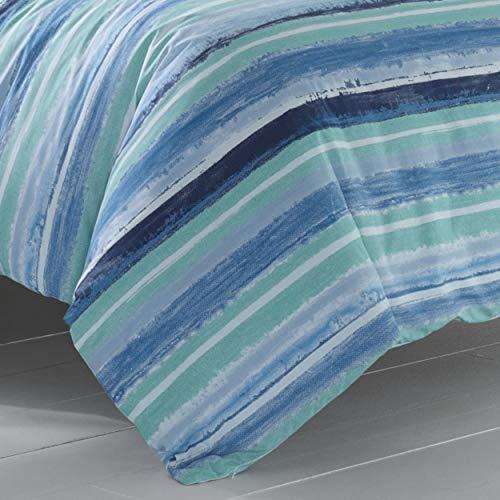 Poppy & Fritz Poppy & Fritz - Twin Comforter Set, Breathable Cotton Bedding with Matching Sham, Medium Weight for All Seasons (Alex Blue, Twin)