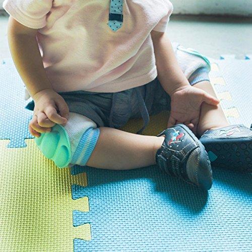 fantastic me 3 Pairs Baby Knee Pads for Crawling - Adjustable Breathable Waterproof Safety Protector, Elastic Knee Elbow Pads for Babies, Toddlers, Infants, Boys, Girls, Kids, Unisex (A)