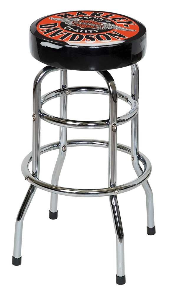 Harley-Davidson Harley-Davidson Winged Bar & Shield Bar Stool Chrome Plated HDL-12135