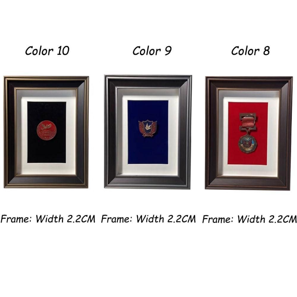 REIJAX Marathon Medal Display Stand,3D Deep Picture Photo Frame Display Memory Box,Standing Hanging Craft Shadow Display Case,for Specimen Medals Preserved Fresh Flower Work Crafts Art Medal Badge brooch