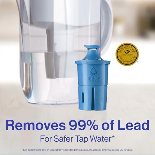 Brita Brita Elite Water Filter Replacements for Pitchers and Dispensers, NSF Certified to Remove 99% of Lead, 2 Count, Blue