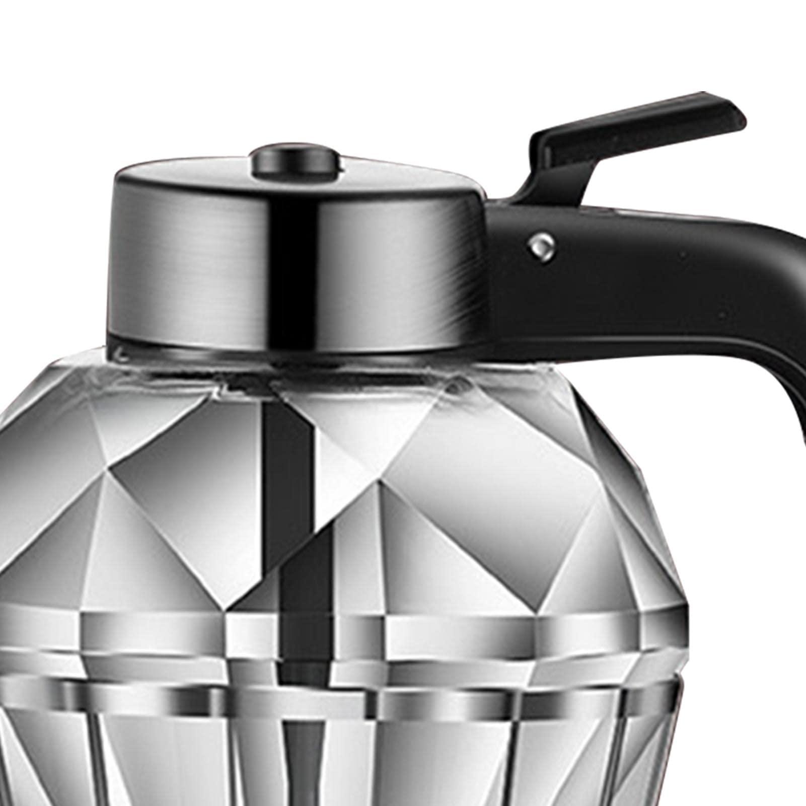 Beufee Honey Dispenser, Syrup Dispenser Glass Dilute Honey Syrup Pot with Non slip Silicone Bottom Acrylic Base for Olive Oil, Runny Honey, Syrup