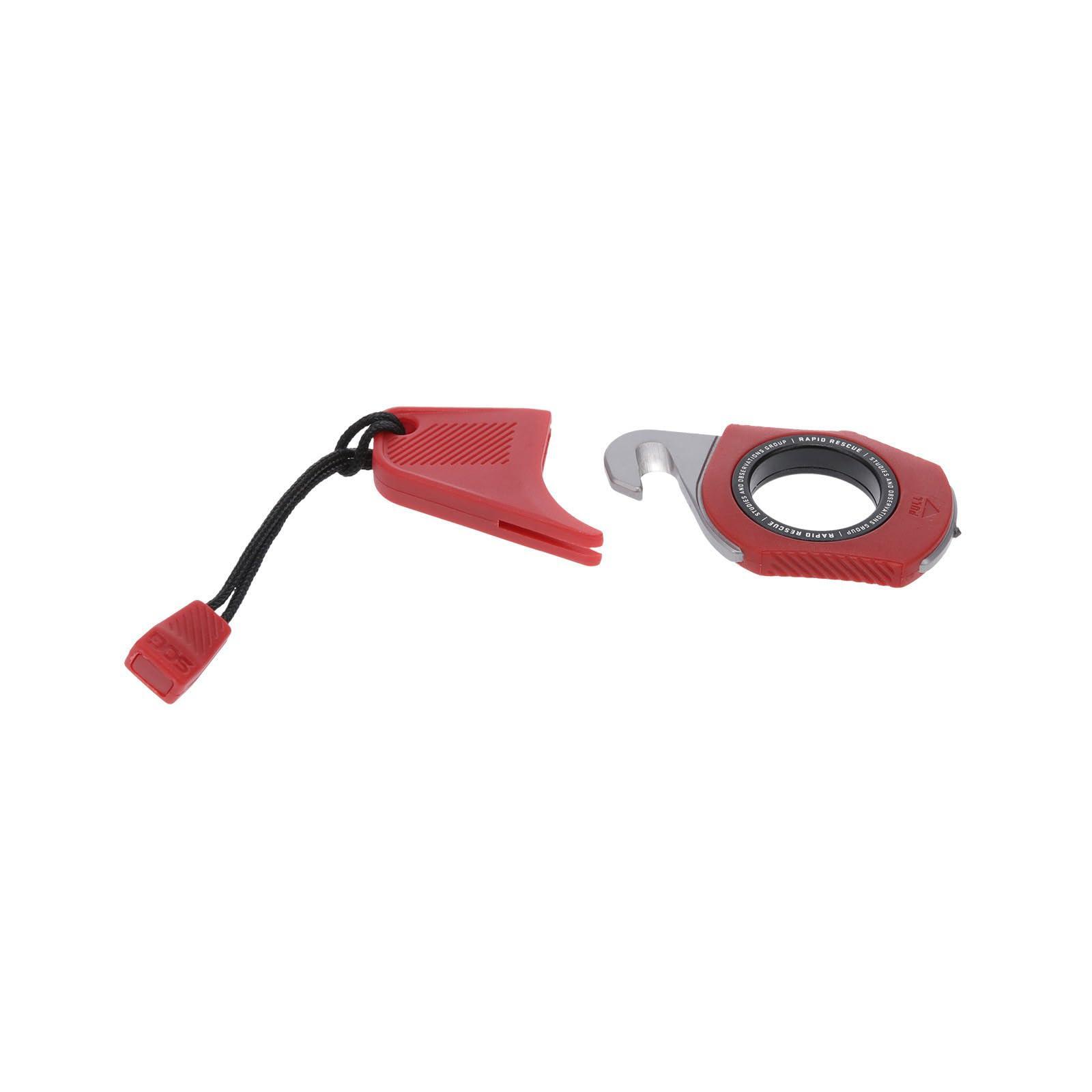 SOG SOG Rapid Rescue Multi-Tool | Stainless Steel Seatbelt Cutter, GRN Handle, Aluminum Pull-Ring, Quick to Deploy from The Sheath, Rescue Red